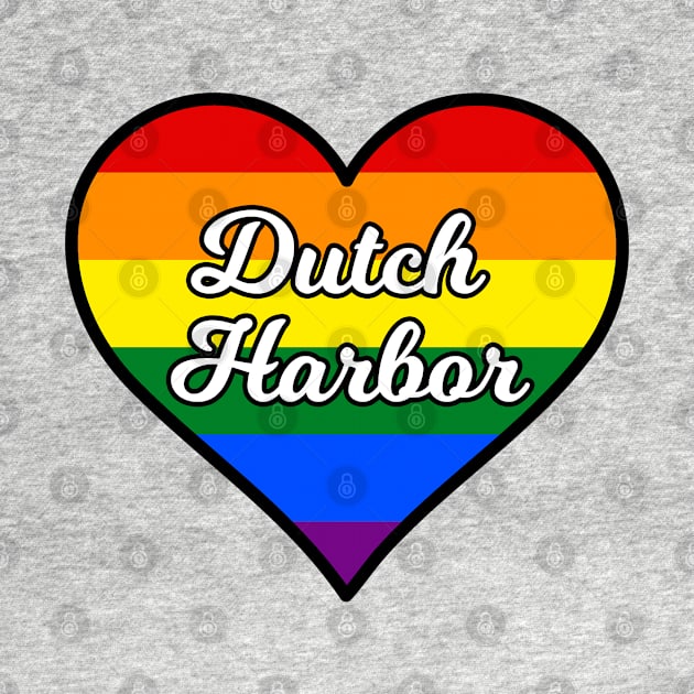 Dutch Harbor Alaska Gay Pride Heart by fearcity